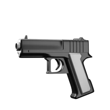 Pistol Gun 3D Icon