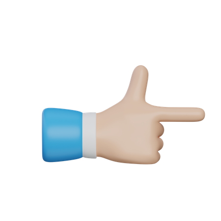 Pistol Hand Gesture  3D Icon