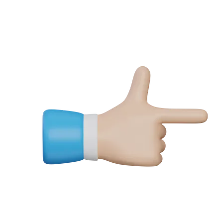 Pistol Hand Gesture 3 D 3D Icon