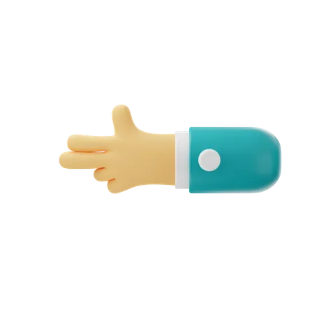 Pistol Hand Gesture  3D Icon