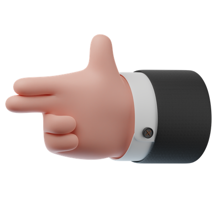 Pistol Hand Gestures  3D Icon
