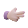 3d pistol hand hand emoji
