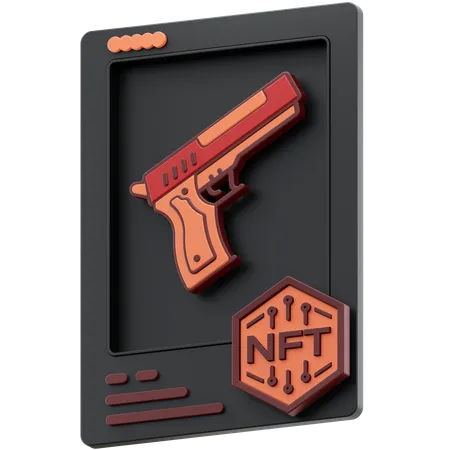 Pistol NFT  3D Icon