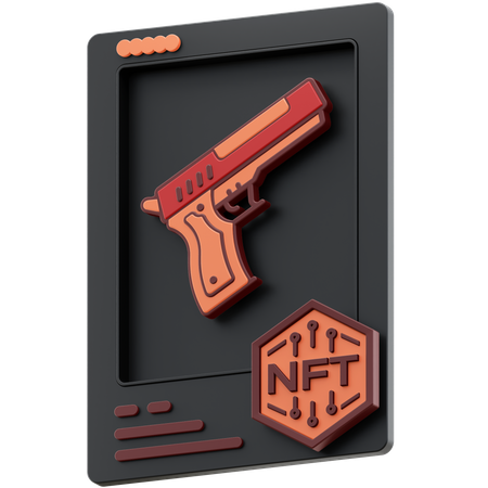 Pistol NFT 3D Icon
