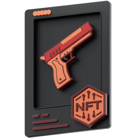 Pistol NFT 3D Icon
