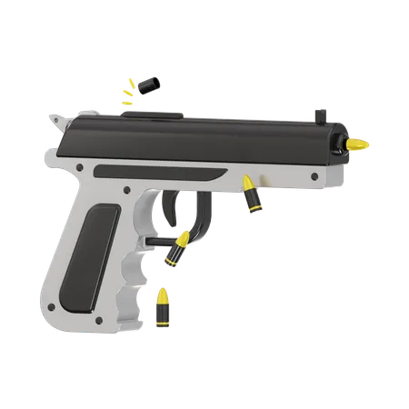 Pistola  3D Icon