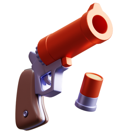 Pistola de bengalas  3D Icon