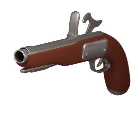 Pistola de chispa pirata  3D Icon