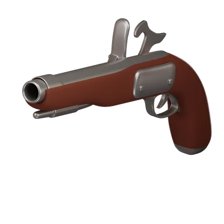 Pistola de chispa pirata  3D Icon