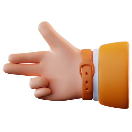 Pistole mit dem Finger gestikulieren  3D Icon