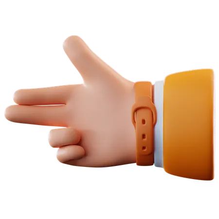 Pistole mit dem Finger gestikulieren  3D Icon