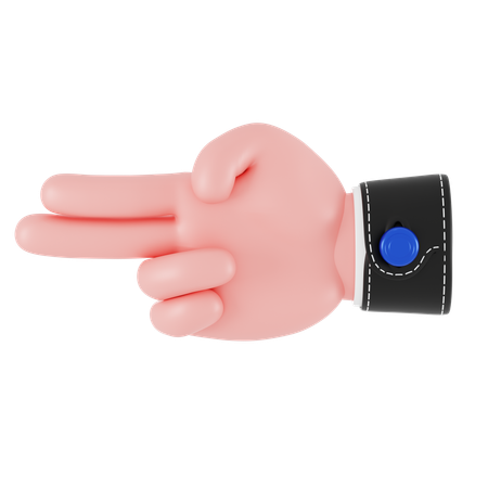 Pistole mit dem Finger in der Hand  3D Icon