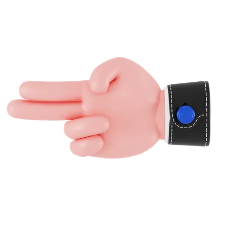 Pistole mit dem Finger in der Hand  3D Icon