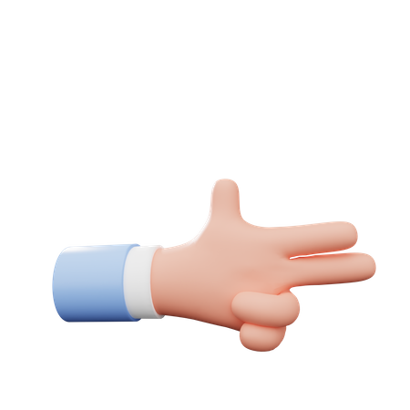 Pistolen Handbewegung  3D Icon