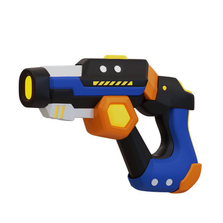 Pistolet laser cyberpunk  3D Icon