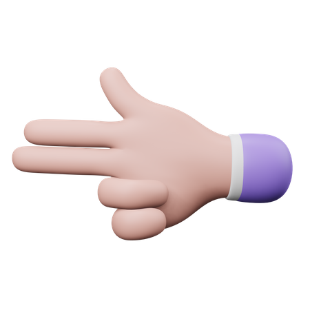 Pistols Hand Gesture  3D Icon