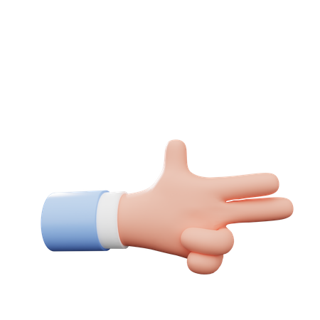 Pistols Hand Gesture 3D Illustration