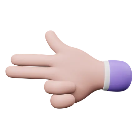Pistols Hand Gesture  3D Illustration
