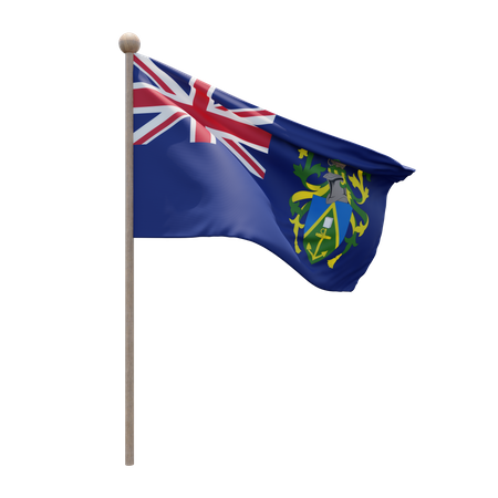 Pitcairn Islands Flagpole  3D Icon