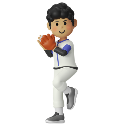 野球投手少年  3D Icon