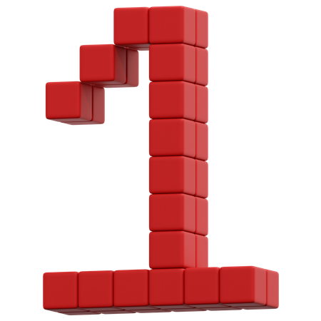 Pixel 1  3D Icon