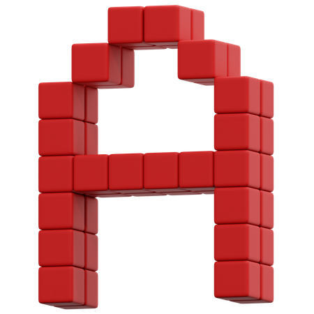 Pixel A  3D Icon