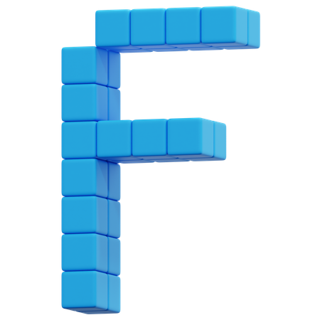 Pixel F  3D Icon