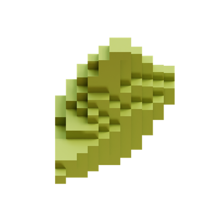 Pixel Grass Cell Fracture  3D Icon