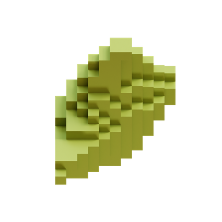 Pixel Grass Cell Fracture  3D Icon