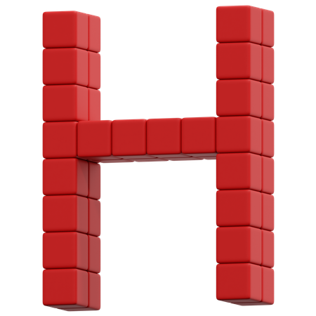 Pixel h  3D Icon