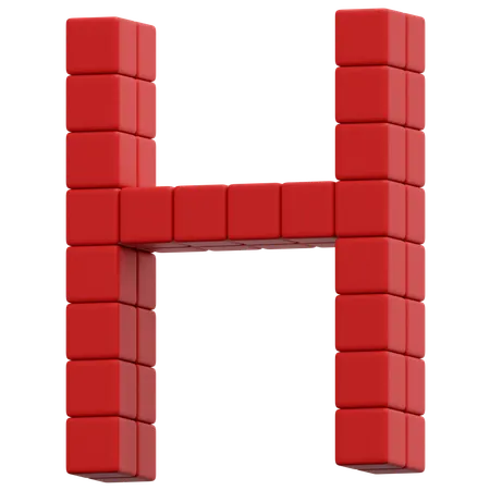 Pixel h  3D Icon