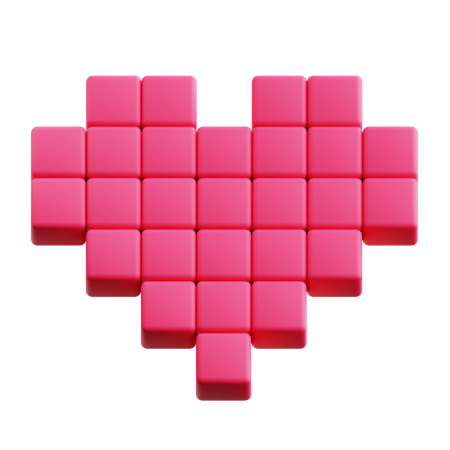 Pixelherz  3D Icon