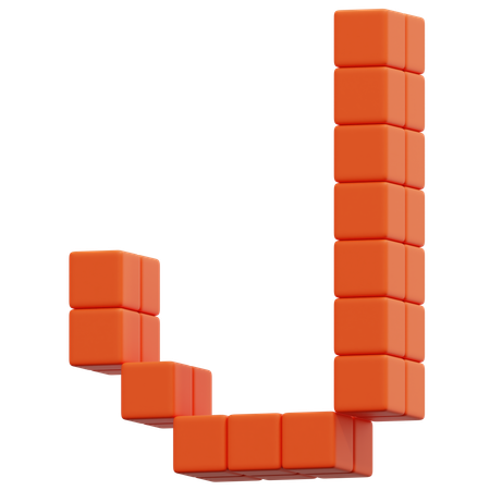 Pixel J  3D Icon
