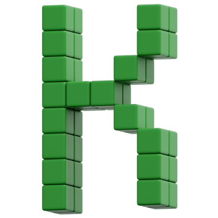 Pixel K  3D Icon