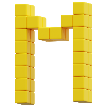 Pixel M  3D Icon