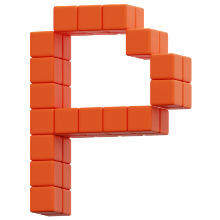 Pixel P  3D Icon