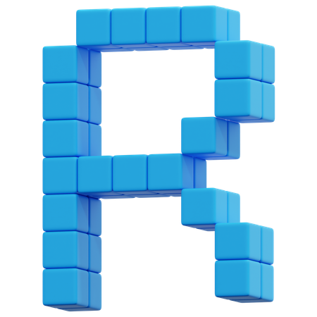 Pixel R  3D Icon