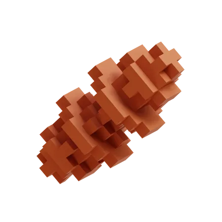 Fratura de células de pixel rock  3D Icon