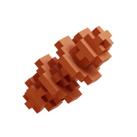 Pixel Rock Cell Fracture  3D Icon