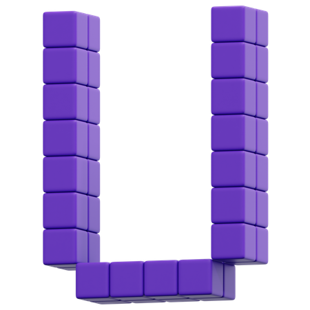 Pixel U  3D Icon