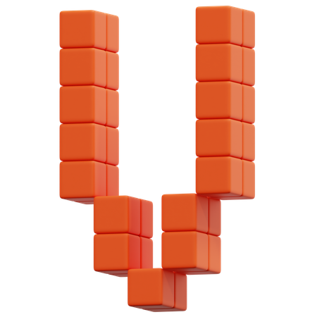 Pixel V  3D Icon