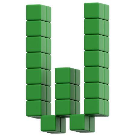 Pixel W  3D Icon