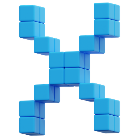 Pixel X  3D Icon