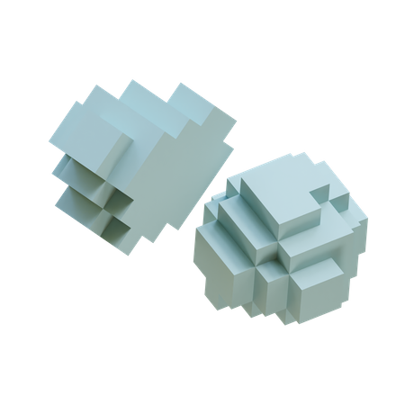 Pixels de blob gêmeos  3D Icon