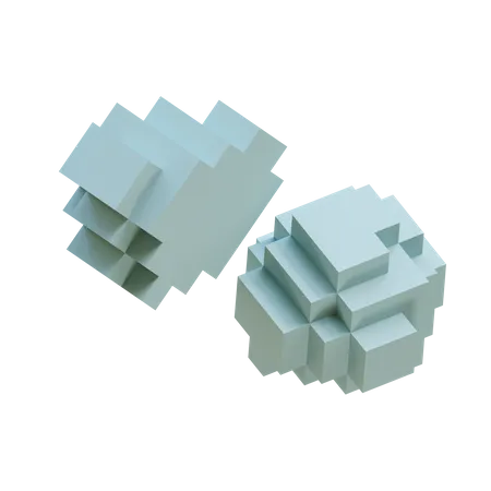 Pixels de blob gêmeos  3D Icon