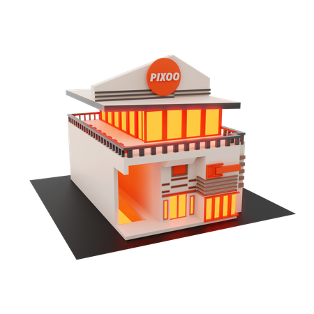 Pixoo Building  3D Illustration