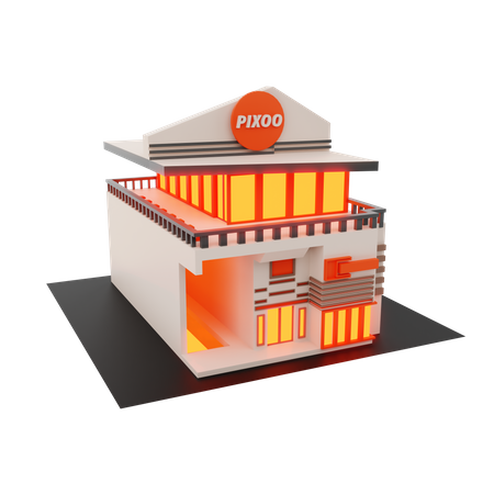 Pixoo Building 3D Illustration