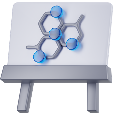 Química de pizarra  3D Icon