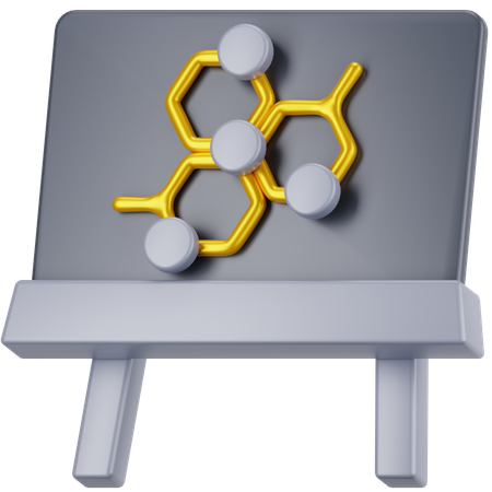 Química de pizarra  3D Icon