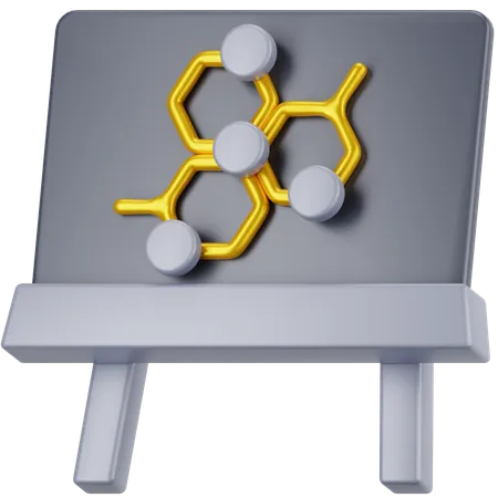 Química de pizarra  3D Icon